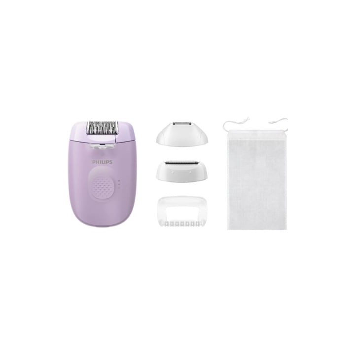 Depiladora Philips Epilator Series 4000 BRE257/ con Batería/ 4 Accesorios