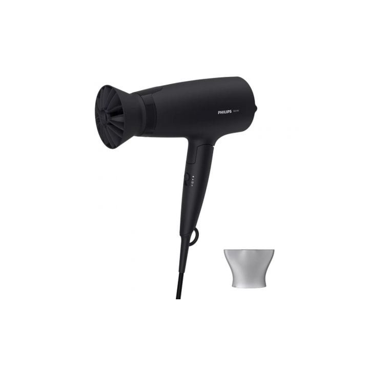 Secador Philips 3000 series BHD308/10/ 1600W/ Negro/ 2 Accesorios