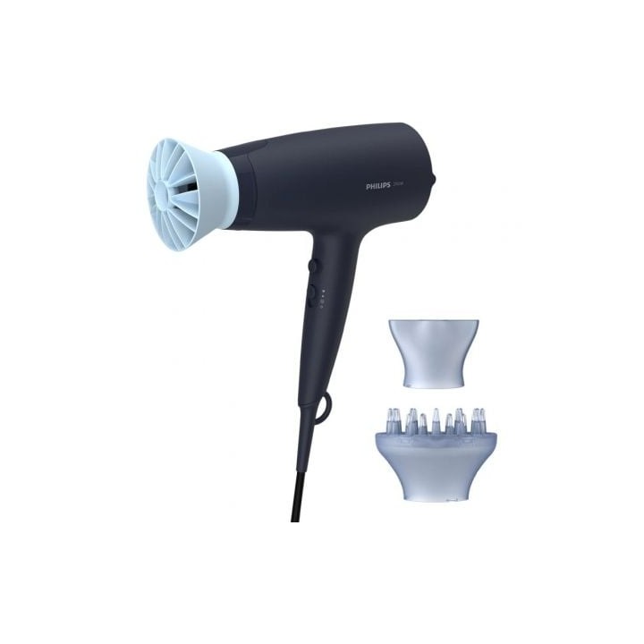 Secador Philips 3000 series BHD360/ 2100W/ Iónico/ Azul/ 3 Accesorios