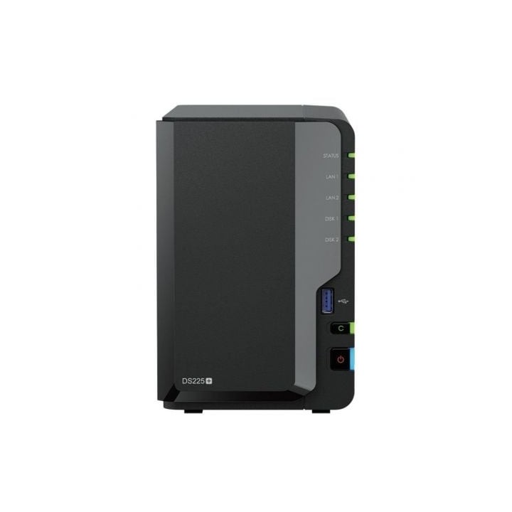 NAS Synology Diskstation DS225+/ 2 Bahías 3.5"- 2.5"/ 2GB DDR4/ Formato Torre