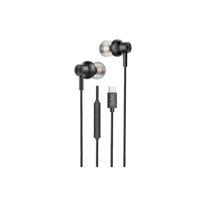 Auriculares Intrauditivos Qubo AU-300C/ con Micrófono/ USB Tipo-C/ Negros