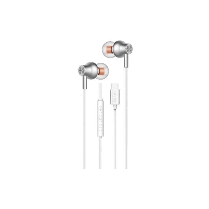 Auriculares Intrauditivos Qubo AU-300C/ con Micrófono/ USB Tipo-C/ Blancos