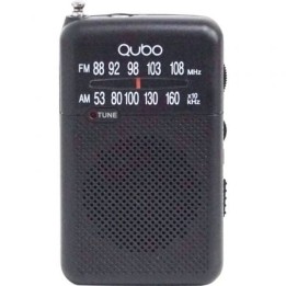 Radio Portátil Qubo R-S1/ con Cable/ a Pilas/ Negra