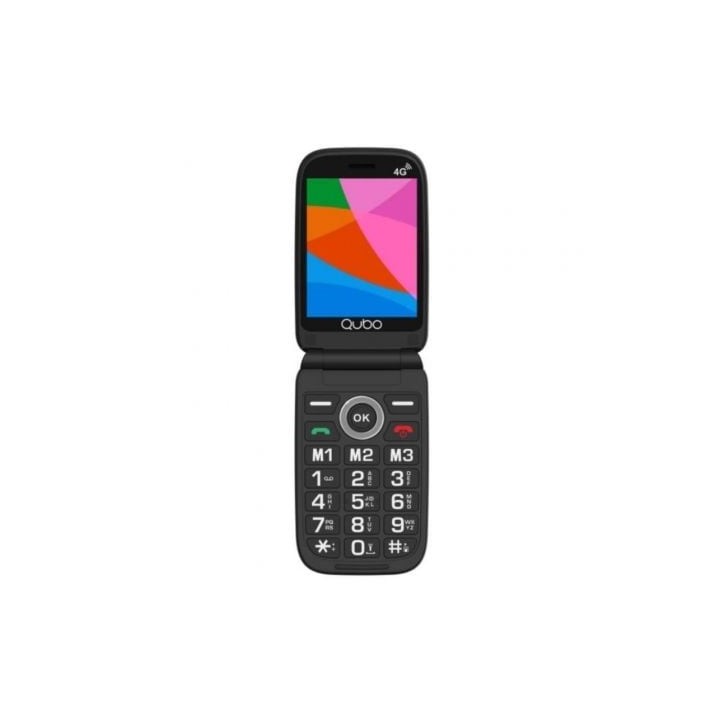 Teléfono Móvil Qubo X-340 4G para Personas Mayores/ Negro