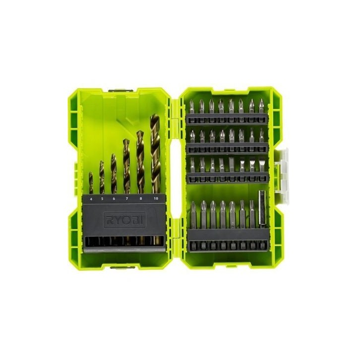Estuche de 38 Puntas para Perforación y Atornillar Ryobi RAK38SDD