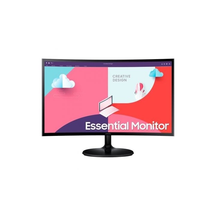 Monitor Curvo Samsung Essential Monitor S3 S24C364EAU/ 24"/ Full HD/ Negro