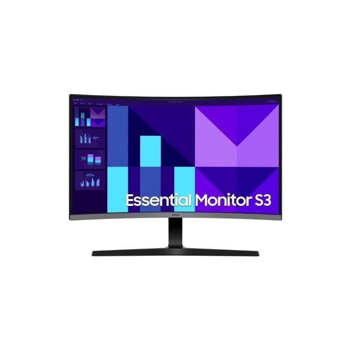 Monitor Profesional Curvo Samsung Essential S3 S39GD S27D392GAU 27"/ Full HD/ Negro y Plata