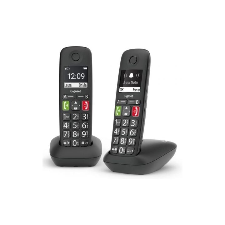 Gigaset E290 Inalámbrico DECT Duo Negro