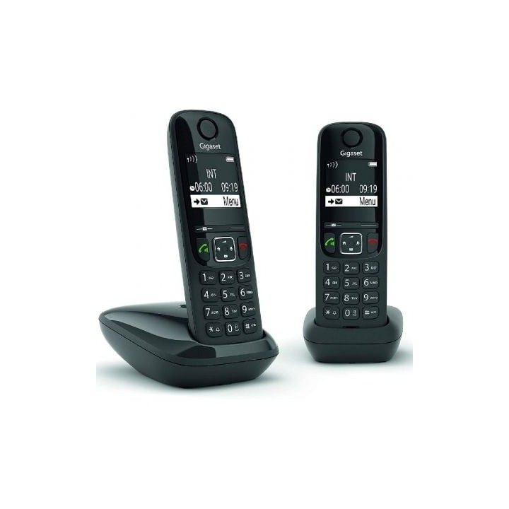 Teléfono Inalámbrico Gigaset AS690/ Pack DUO/ Negro