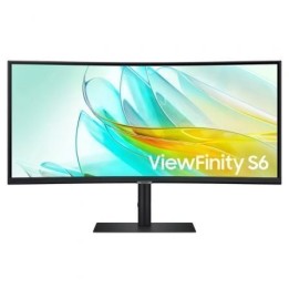 Monitor Profesional Ultrapanorámico Curvo Samsung ViewFinity S6 S34C652UAU 34"/ UWQHD/ Multimedia/ Regulable en Altura/ Negro