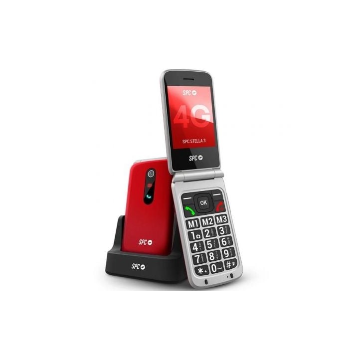 Teléfono Móvil SPC Stella 3 para Personas Mayores/ 4G/ Rojo