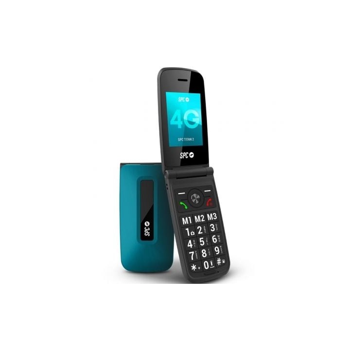 SPC 2342R Titan 4G Movil Senior 2.4" S.HELP Azul
