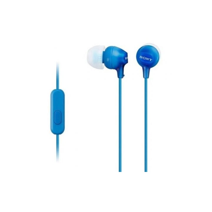 Auriculares Intrauditivos Sony MDR-EX15APLI/ con Micrófono/ Jack 3.5/ Azules