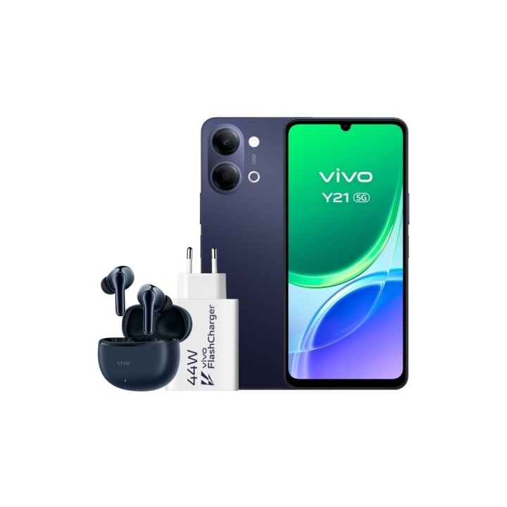 VIVO Y21 5G 4Gb(+4) 256Gb Black Cargador + Auric.