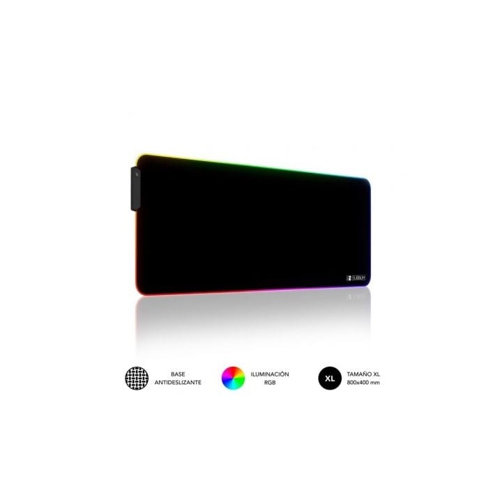 Alfombrilla Subblim MP-02RGB01 LED RGB XL/ 800 x 300 x 4 mm