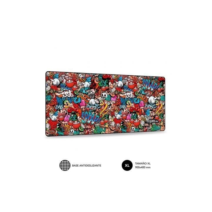 Alfombrilla Subblim 01PUW02 Graffiti XL/ 900 x 400 x 3 mm