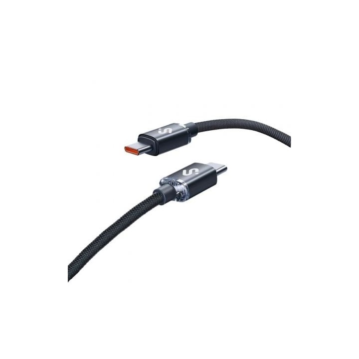 Cable USB 2.0 Tipo-C Subblim Optimus/ USB Tipo-C Macho - USB Tipo-C Macho/ Hasta 60W/ 480Mbps/ 1m/ Negro