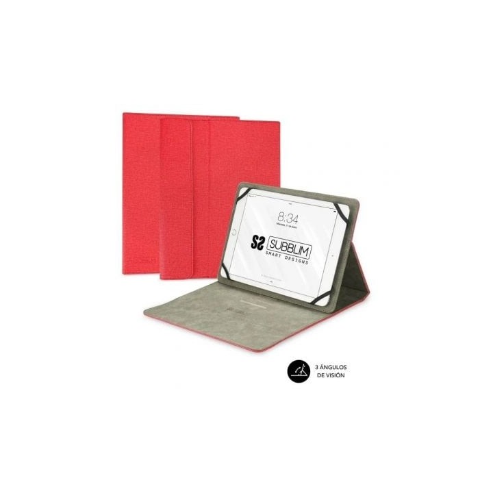 Funda Subblim Clever Stand para Tablets de 9.6"-11"/ Roja
