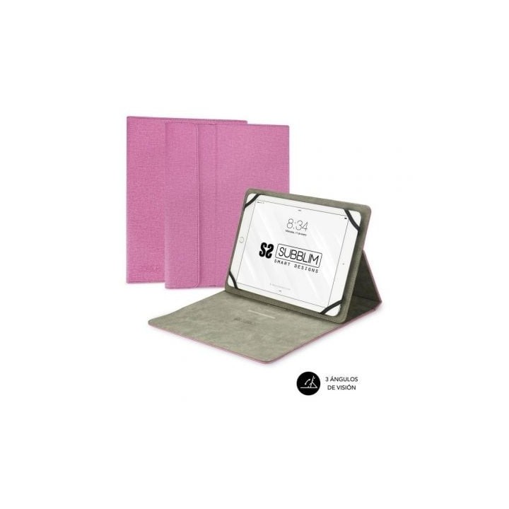Funda Subblim Clever Stand para Tablets de 9.6"-11"/ Rosa