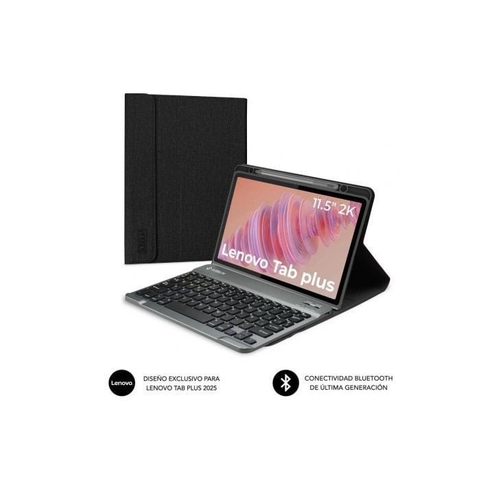 Funda con Teclado Subblim Keytab Pro BT Lenovo Tab 2025 11.5"/ Negra