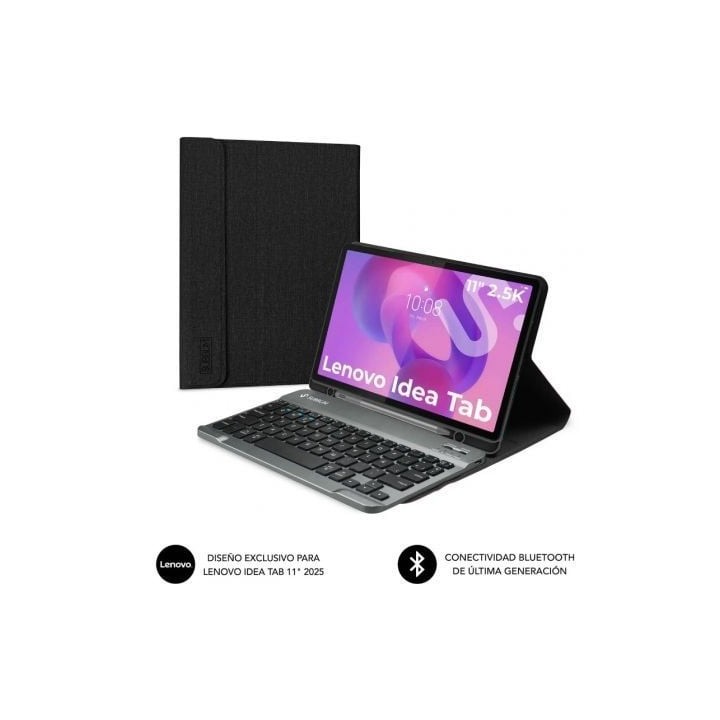Funda con Teclado Subblim Keytab Pro BT Lenovo Idea Tab 11" 2025/ Negra