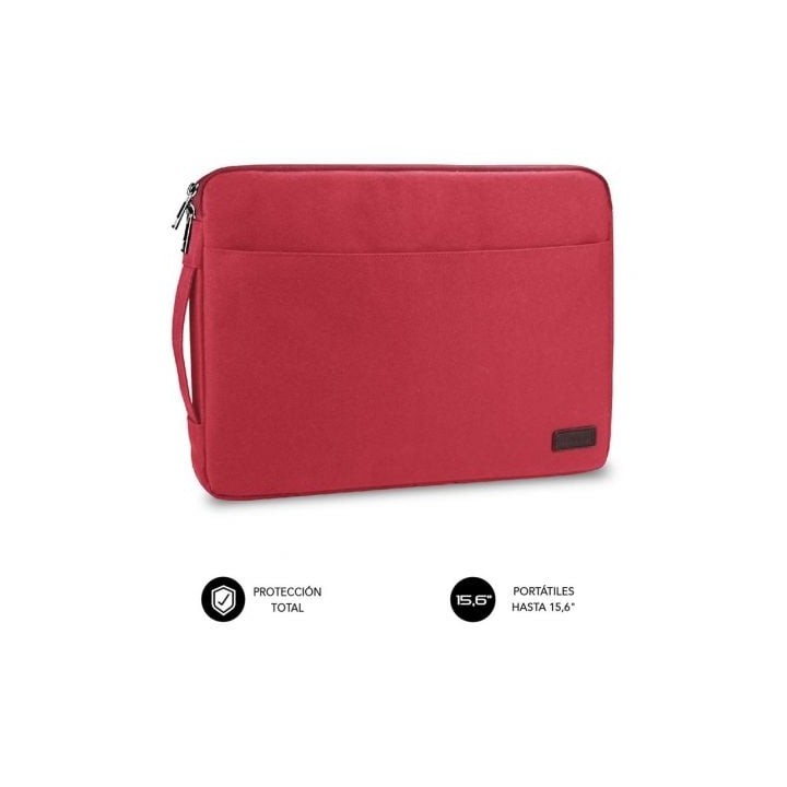 Funda Subblim Urban Laptop Sleeve para Portátiles hasta 15.6"/ Roja