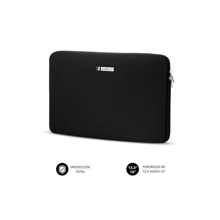 Funda Subblim Business Laptop Sleeve Neoprene para Portátiles 13.3"-14"/ Negra