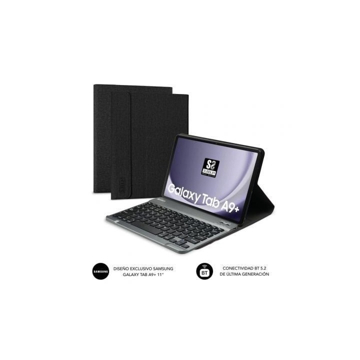 Funda con Teclado Subblim KeyTab Pro BT para Tablets Samsung Galaxy A9+/ Negra