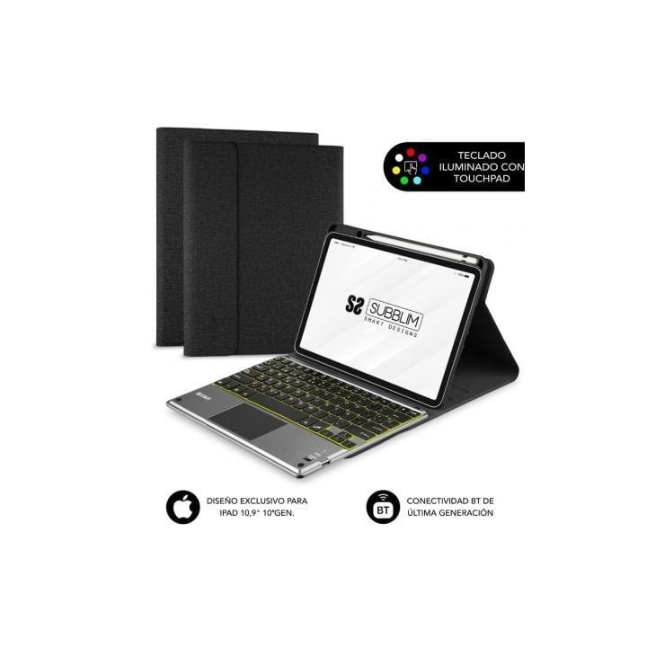 Funda con Teclado Subblim KeyTab Pro BT para Tablet iPad 10.9" 10a Gen/ Negra