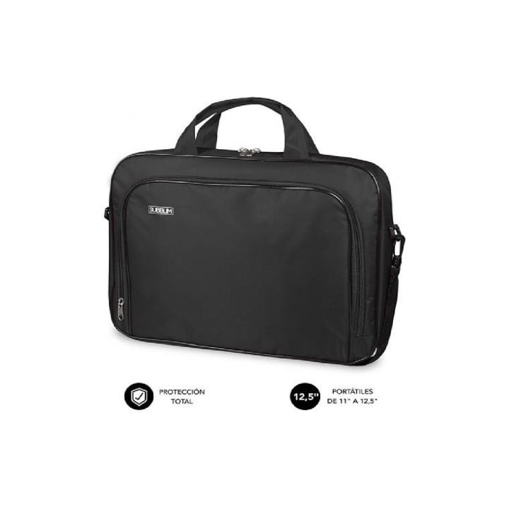 Maletín Subblim Oxford para Portátiles hasta 12.5"/ Negro