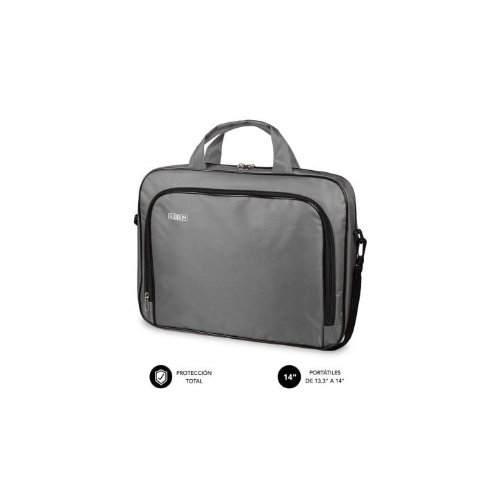 Maletín Subblim Oxford para Portátiles hasta 14"/ Gris