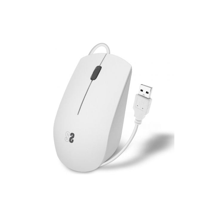 Ratón Subblim Business Silencioso/ Hasta 1200 DPI/ Blanco