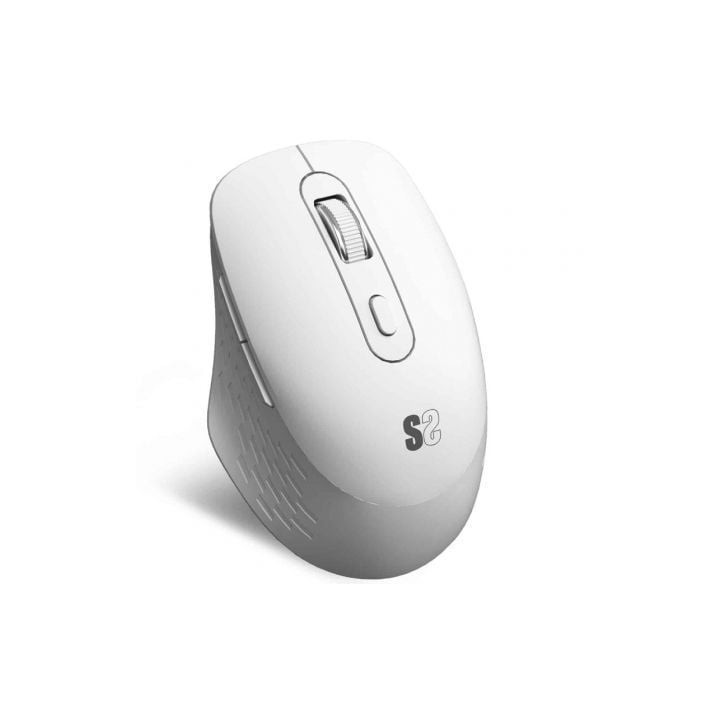 Ratón Ergonómico Inalámbrico Subblim Curve Ergo Dual Battery/ Batería recargable/ Hasta 1600 DPI/ Blanco