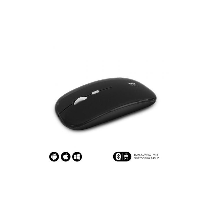 Ratón Inalámbrico Subblim Dual Flat/ Batería recargable/ Hasta 1600 DPI