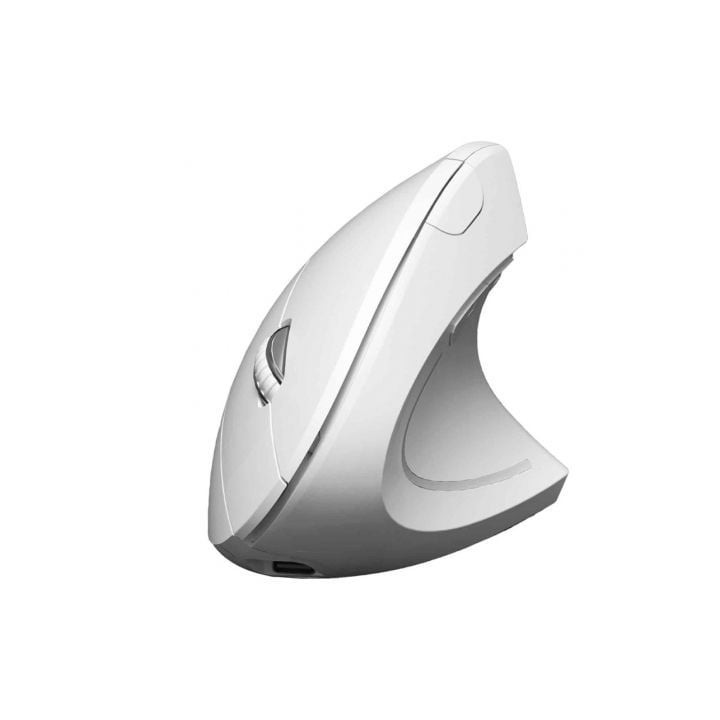Ratón Vertical Inalámbrico Subblim Glide Vertical Ergo Dual Battery/ Batería Recargable/ Hasta 1600 DPI/ Blanco