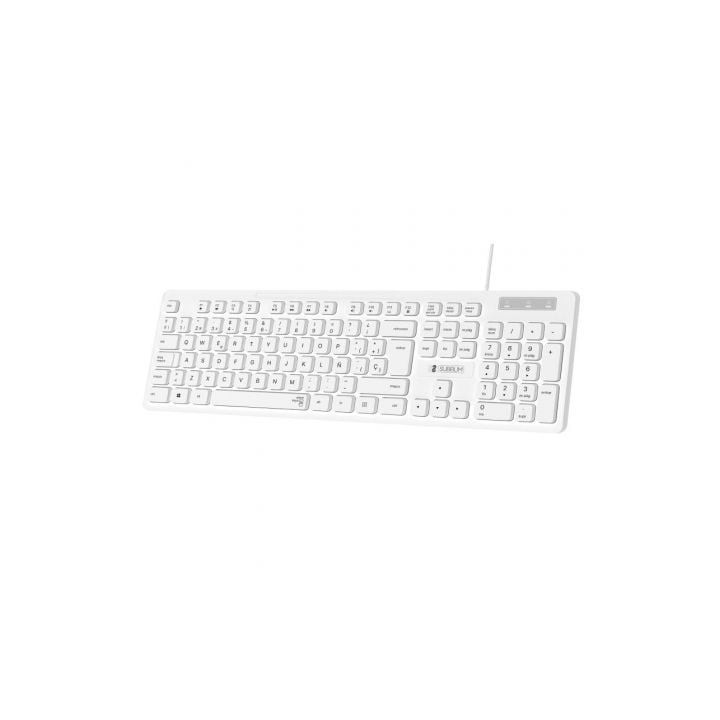 Teclado Subblim Business Slim Silencioso/ Blanco
