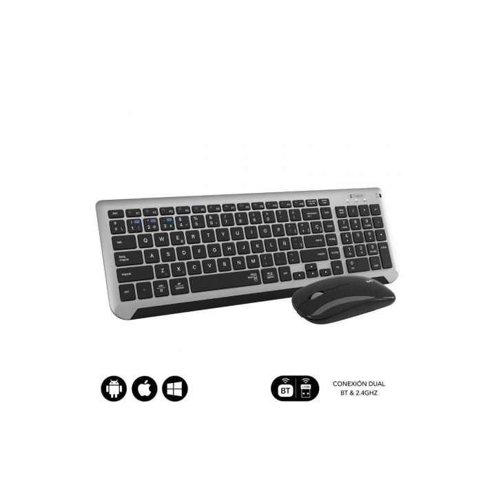 Teclado y Ratón Inalámbrico Subblim Combo Dual Prestige Extendido