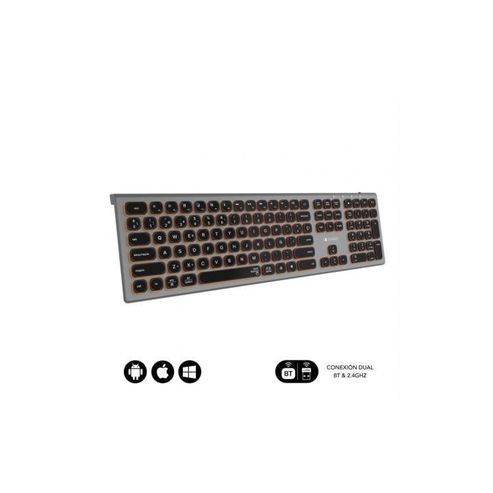 Teclado Inalámbrico Subblim Master/ Gris y Negro
