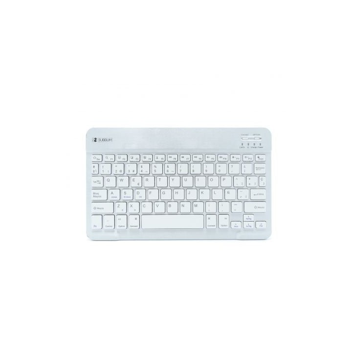 Teclado Compacto Inalámbrico Subblim Smart/ Plata
