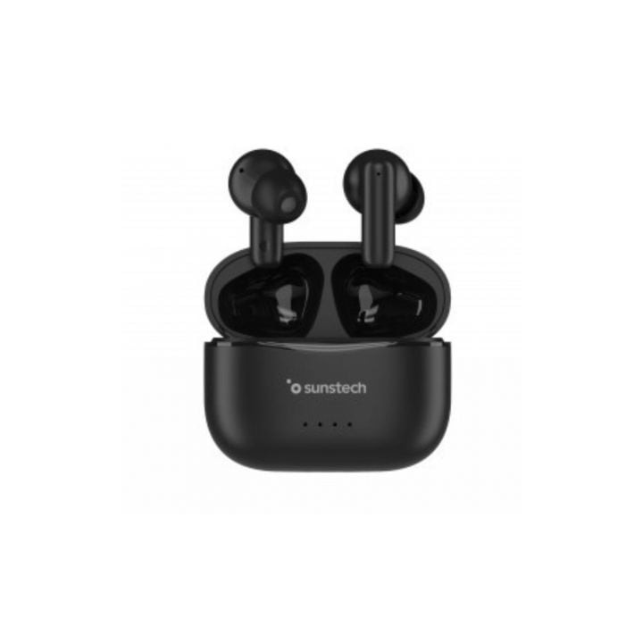 Auriculares Bluetooth Sunstech WAVEPODSBK con estuche de carga/ Autonomía 4.5h/ Negros