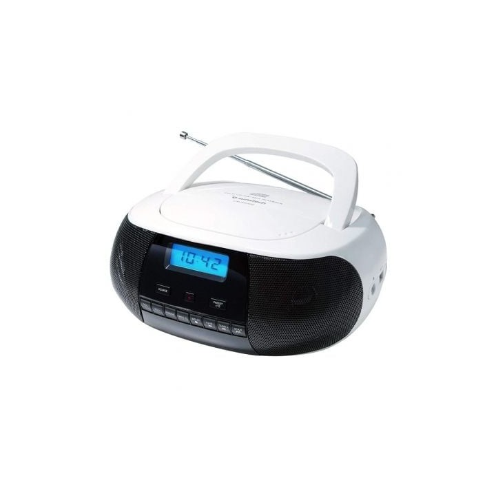 Radio CD Sunstech CRUSM400WT/ con Cable/ Blanca