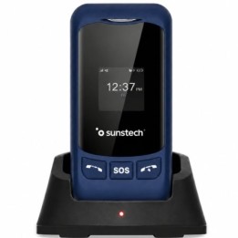 Teléfono Móvil Sunstech CELT26 para Personas Mayores/ Azul