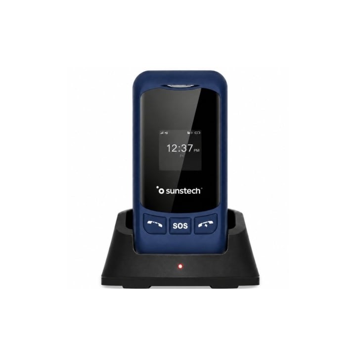 Teléfono Móvil Sunstech CELT26 para Personas Mayores/ Azul