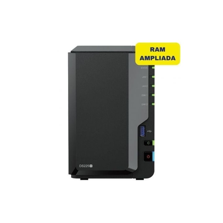 NAS Synology Diskstation DS225+/ 2 Bahías 3.5"- 2.5"/ 6GB DDR4/ Formato Torre