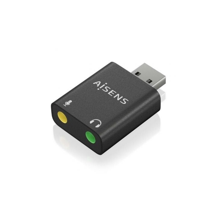 Tarjeta de Sonido Aisens A106-0768/ USB Macho - 2x Jack 3.5 Hembra