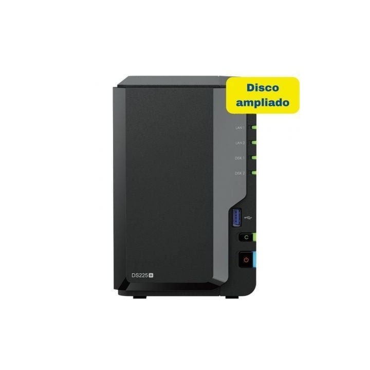 NAS Synology Diskstation DS225+/ 2 Bahías 3.5"- 2.5"/ 2GB DDR4/ 8TB/ Formato Torre