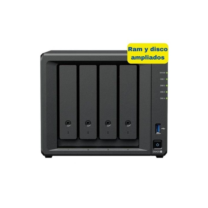 NAS Synology Diskstation DS425+/ 4 Bahías 3.5"- 2.5"/ 6GB DDR4/ 16TB/ Formato Torre