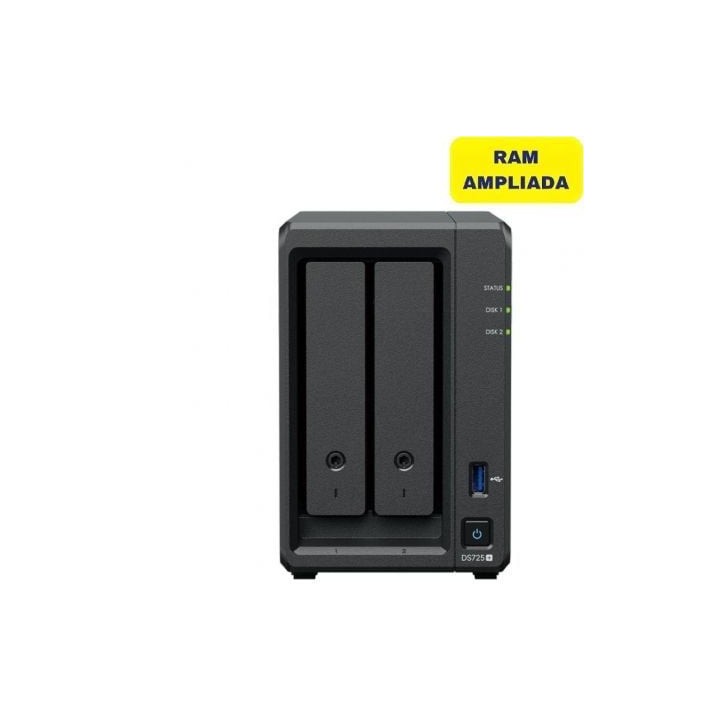 NAS Synology Diskstation DS725+/ 2 Bahías 3.5"- 2.5"/ 16GB DDR4/ Formato Torre