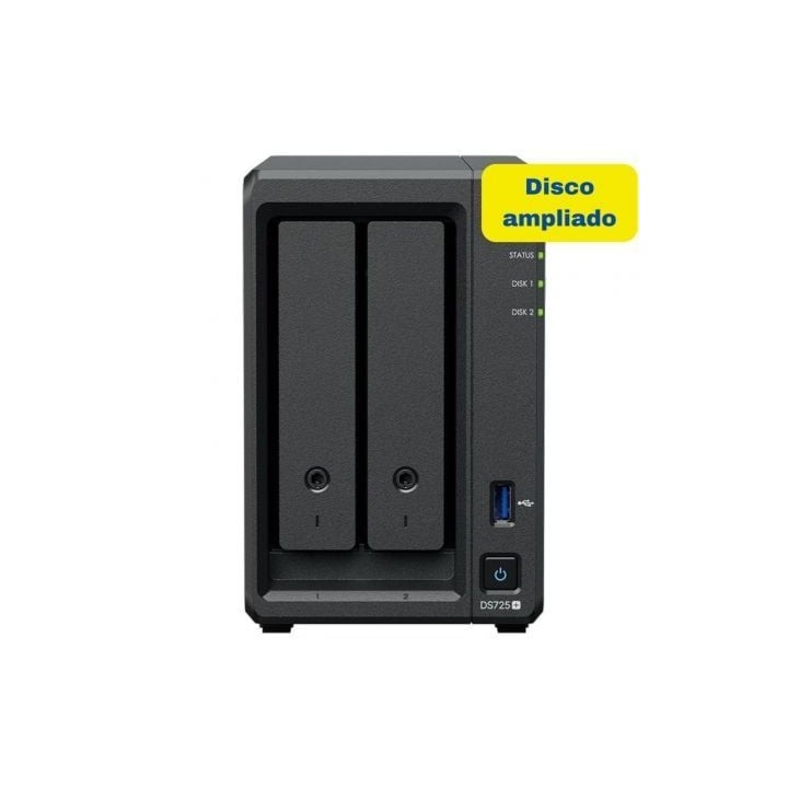 NAS Synology Diskstation DS725+/ 2 Bahías 3.5"- 2.5"/ 4GB DDR4/ 8TB/ Formato Torre