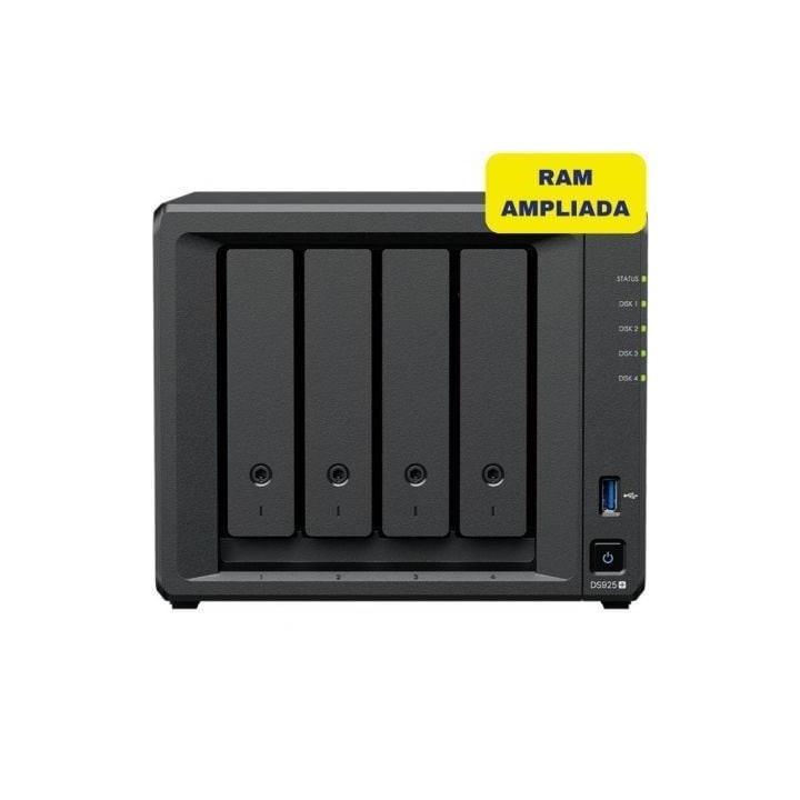 NAS Synology Diskstation DS925+/ 4 Bahías 3.5"- 2.5"/ 16GB DDR4/ Formato Torre